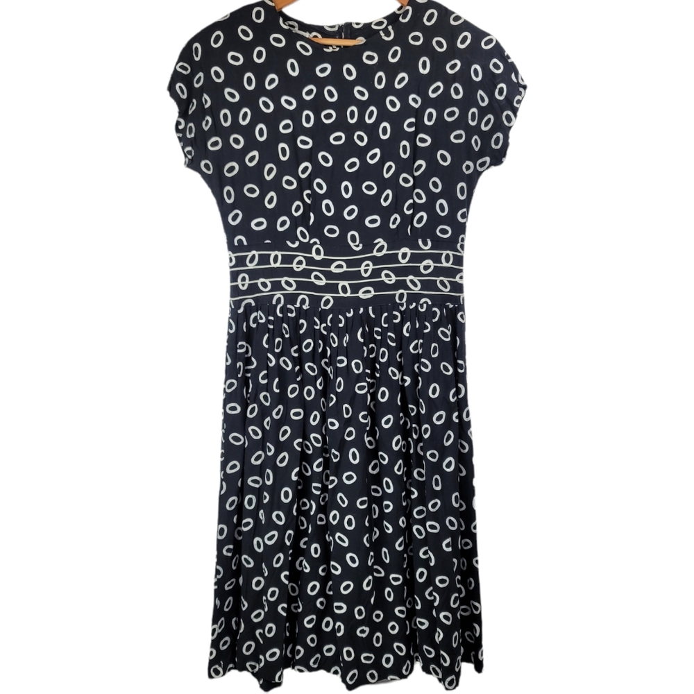 Vintage 80's-90's High Fashion Printed A-Line Dress Large - Picture 2 of 10